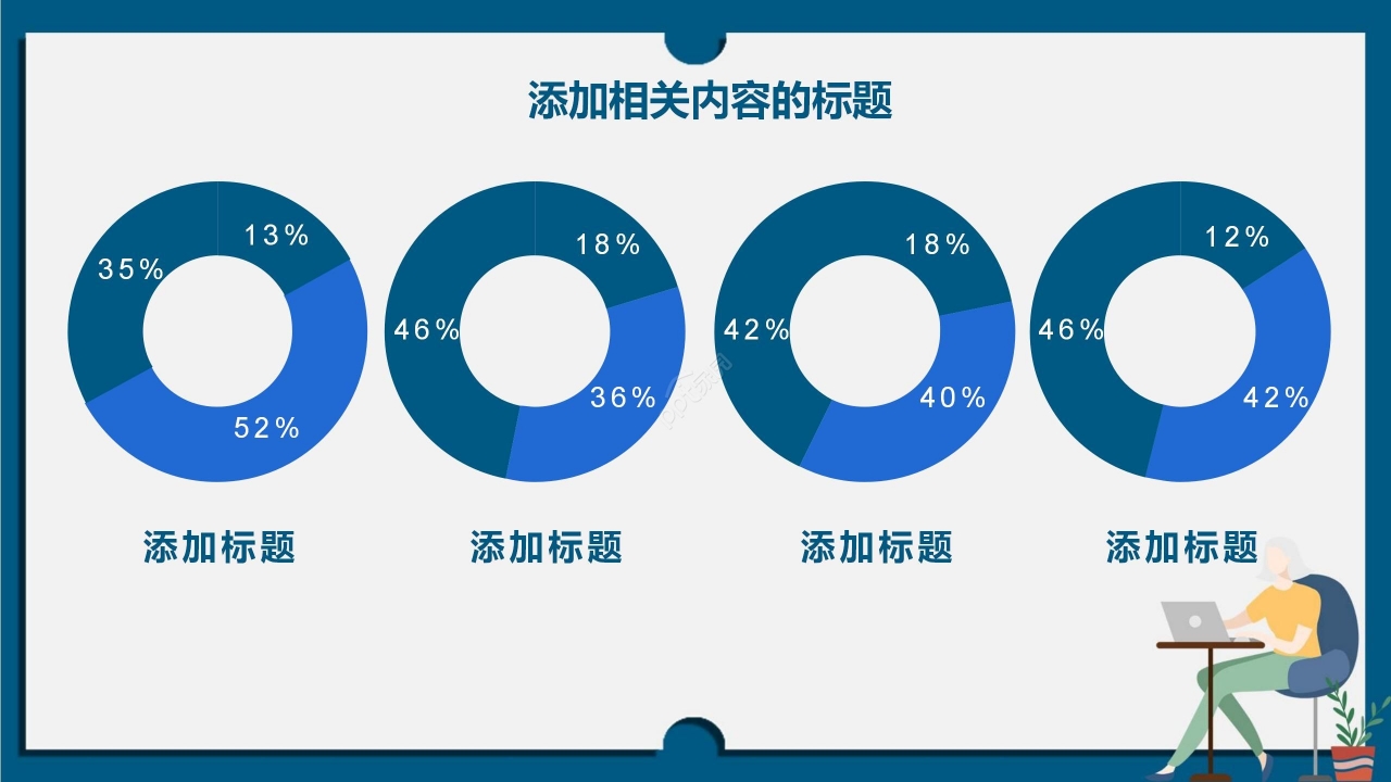 蓝色商务简约数据分析报告成果汇报PPT模板
