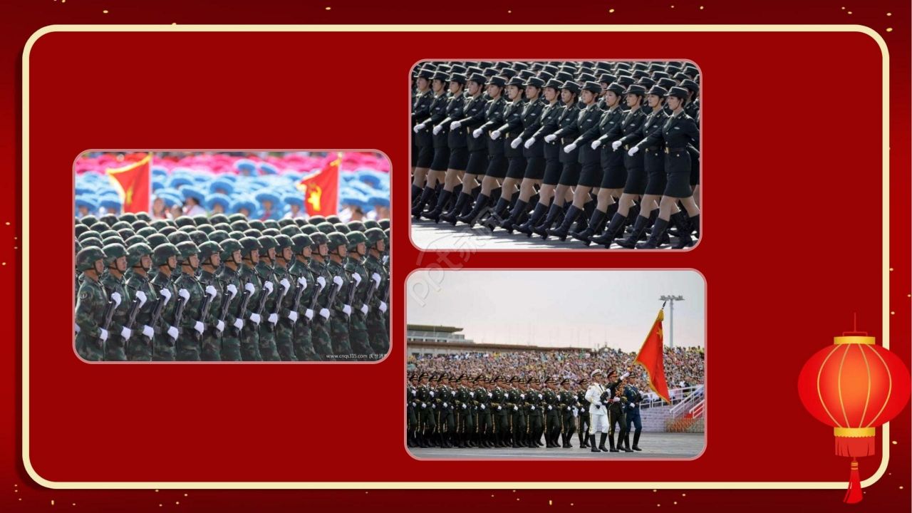 红色喜庆国庆节节日宣传PPT模板