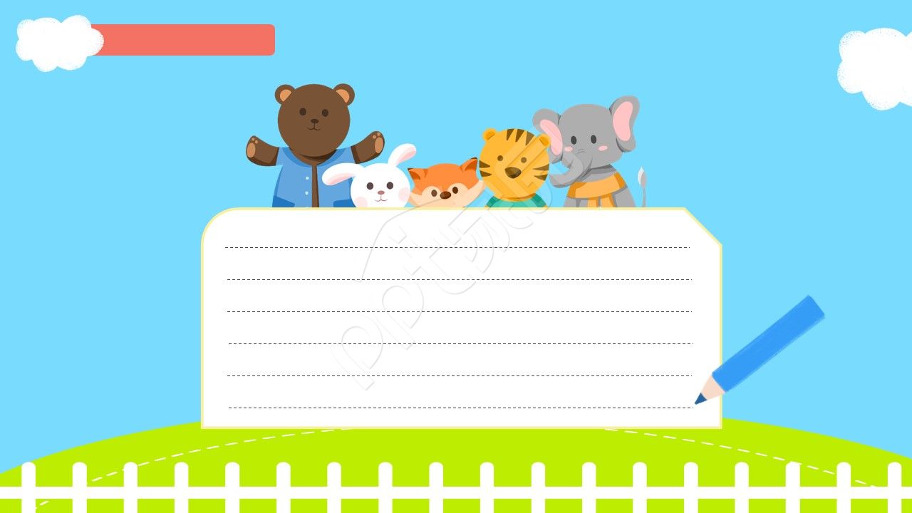 卡通手绘竞选班干部ppt背景图片