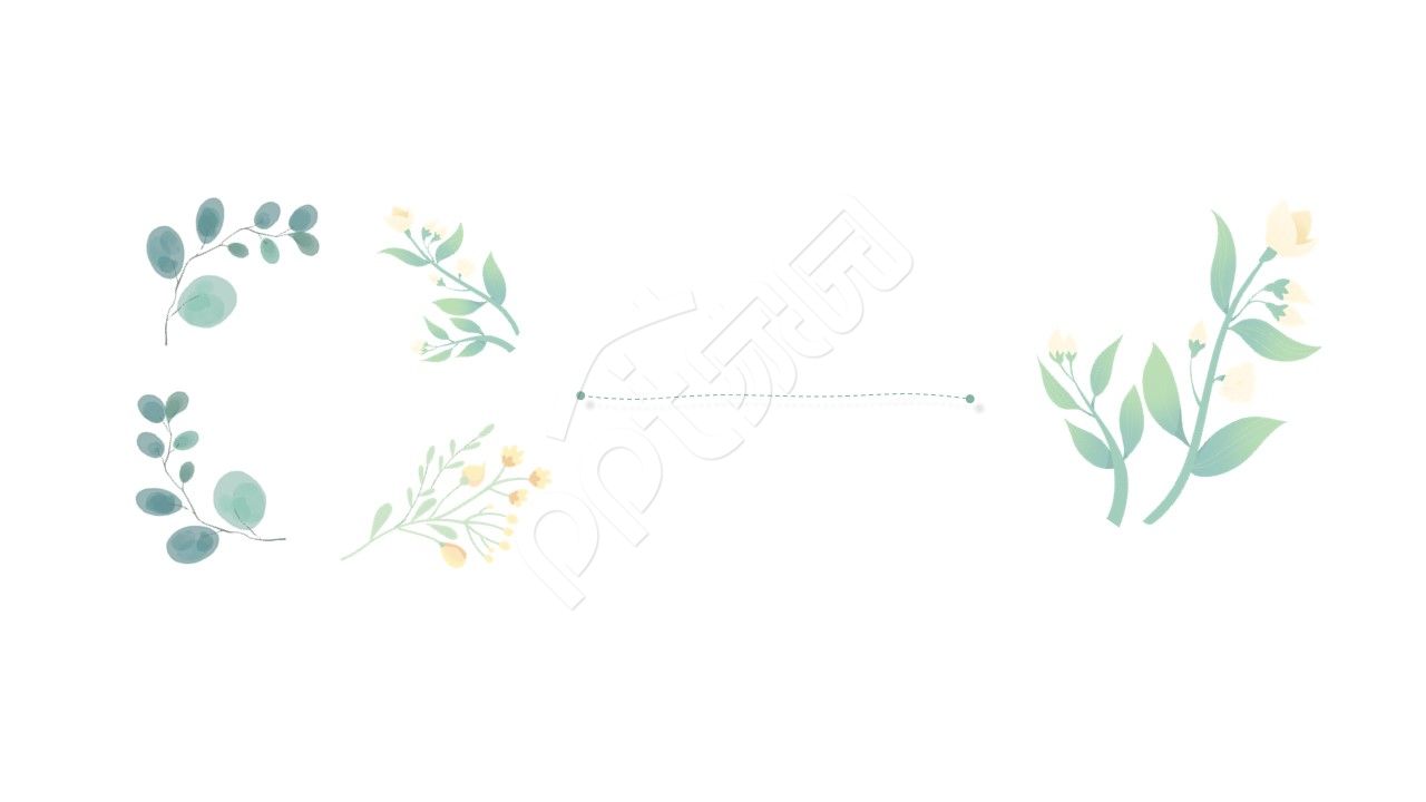 手绘小清新ppt背景图片