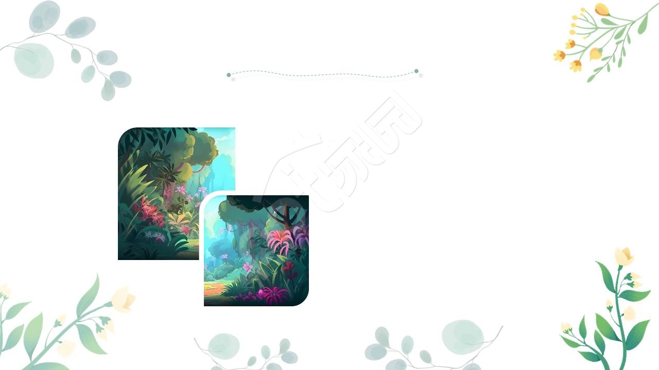 手绘小清新ppt背景图片
