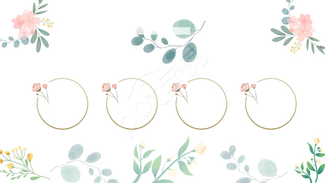 手绘小清新ppt背景图片