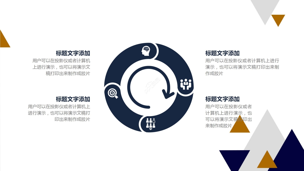 简约商务蓝色员工工作汇报项目总结PPT模板