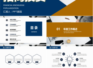 黄蓝拼色商务招商投资项目招商方案PPT模板下载推荐