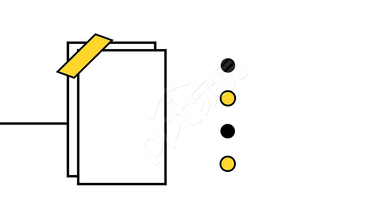 极简风卡通边框ppt背景图片