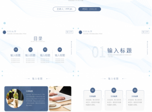 浙江工商大学学术风毕业答辩ppt模板下载推荐