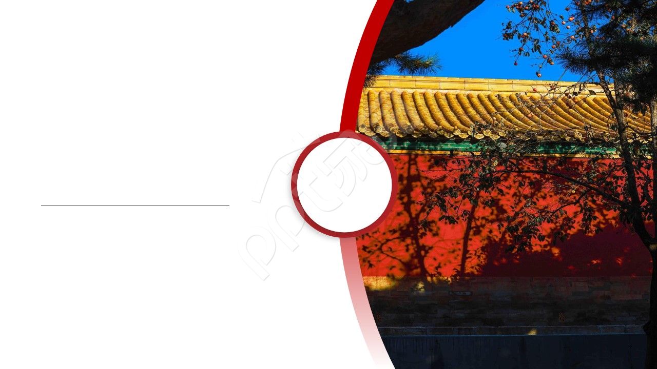 红白简约毕业答辩ppt背景图片