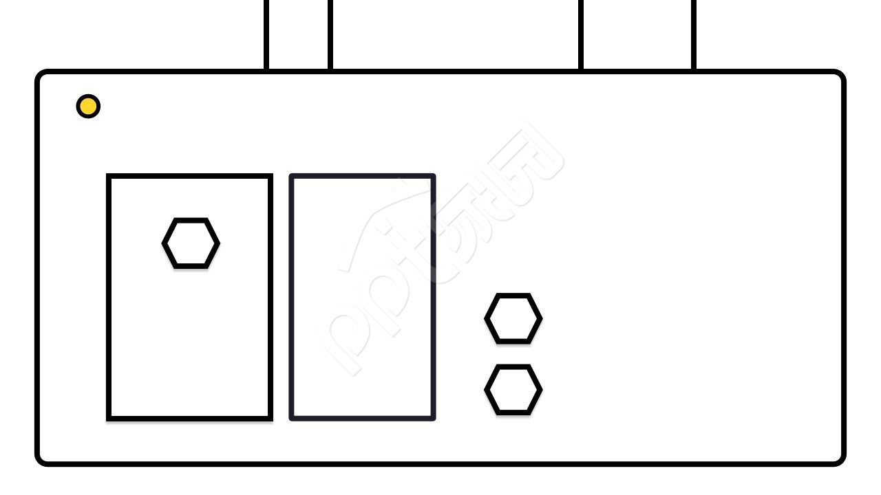 极简风卡通边框ppt背景图片