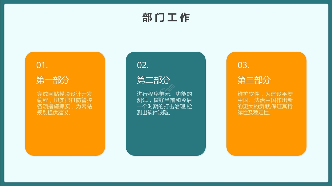 商务背景简约企业部门工作总结工作计划PPT模板