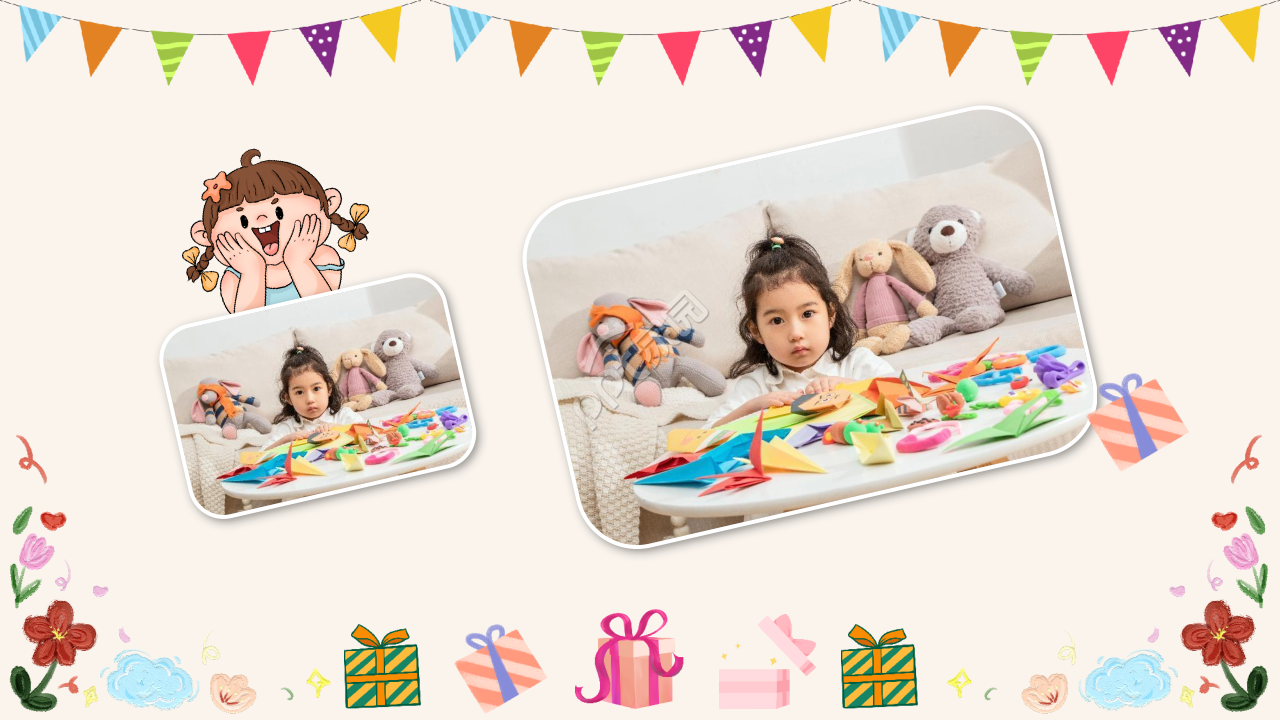 宝宝的生日会ppt模板