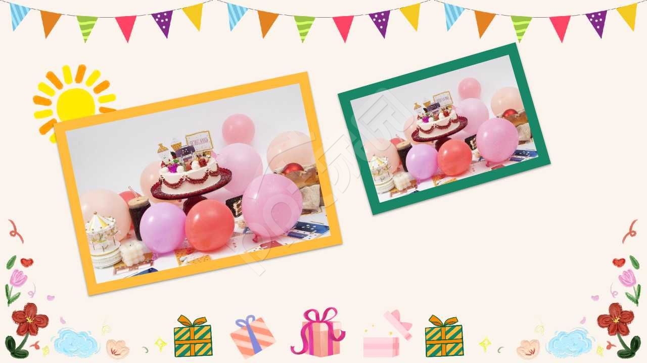 卡通生日快乐ppt背景图片