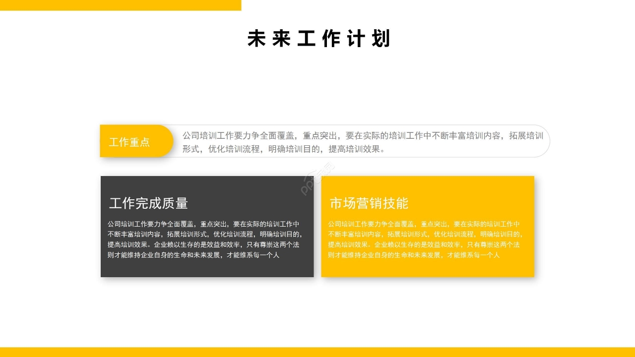 商务简约述职报告工作总结PPT模板