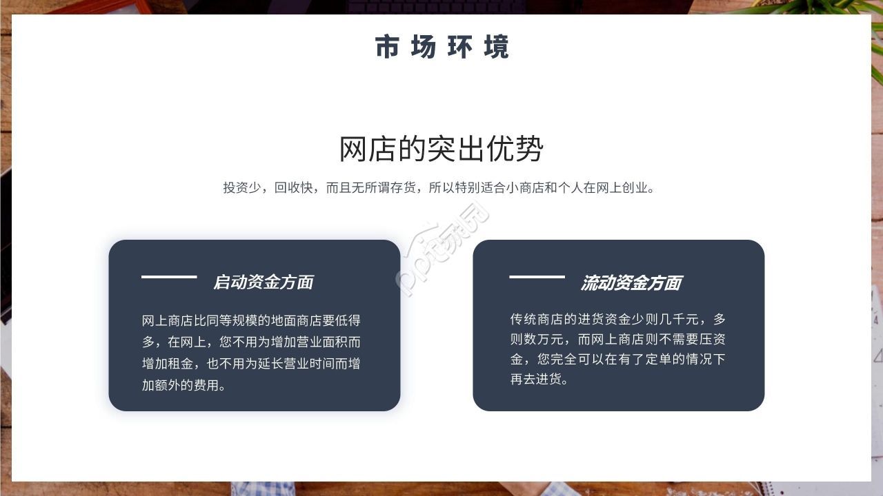 蓝色商务创业计划书调研报告项目介绍PPT模板