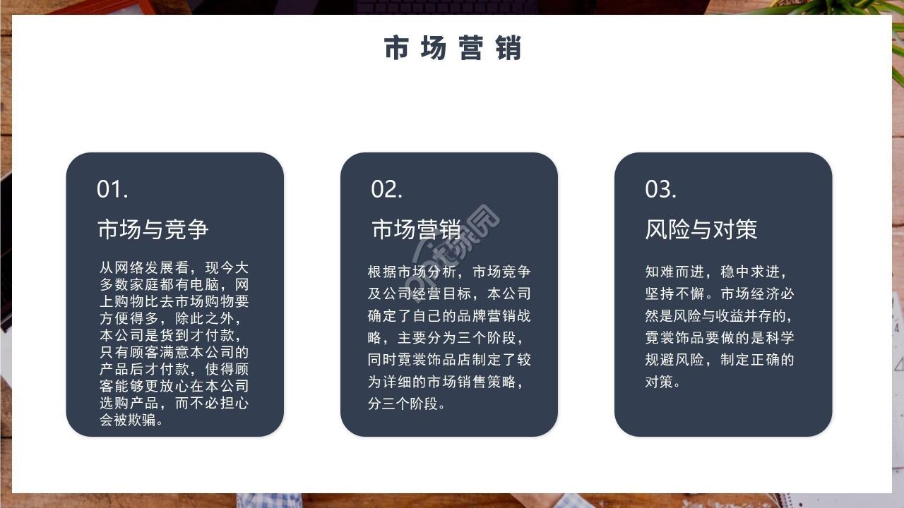 蓝色商务创业计划书调研报告项目介绍PPT模板