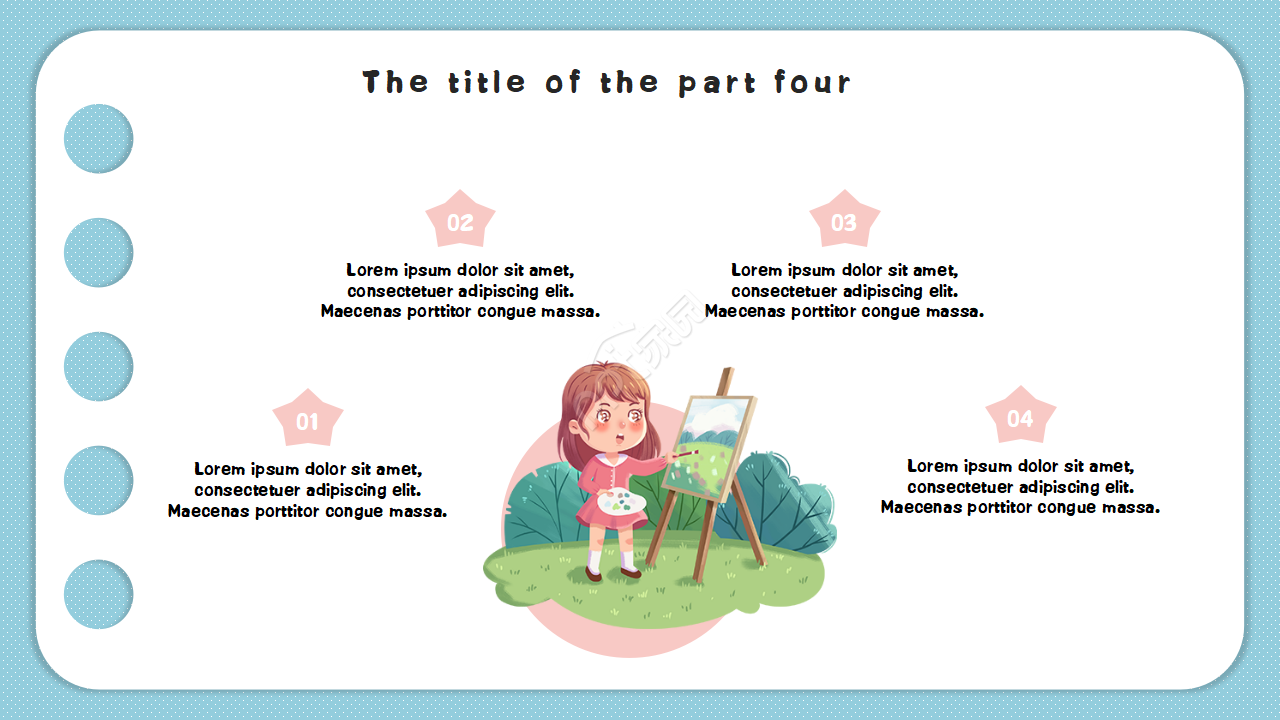 卡通手绘英语演讲主题课件ppt模板