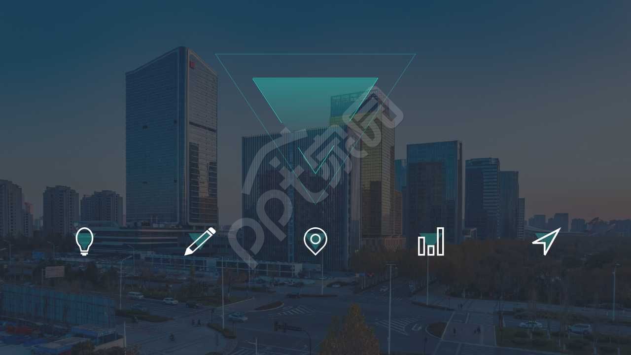 简约蓝色商务PPT图片素材