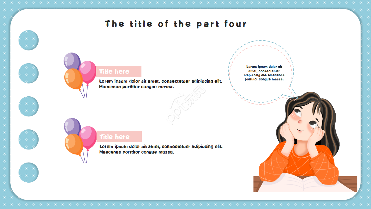 卡通手绘英语演讲主题课件ppt模板