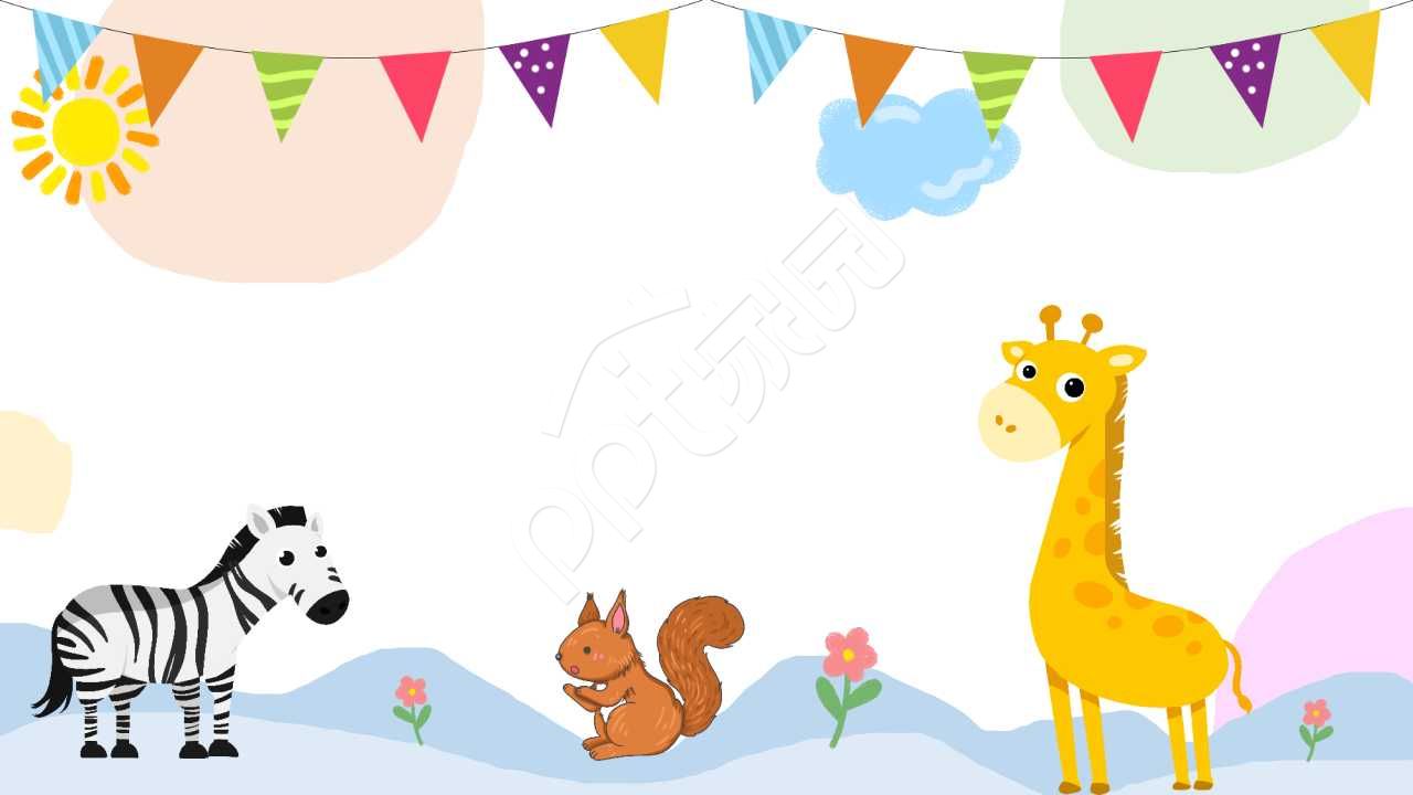 卡通手绘成长纪念册ppt背景图片