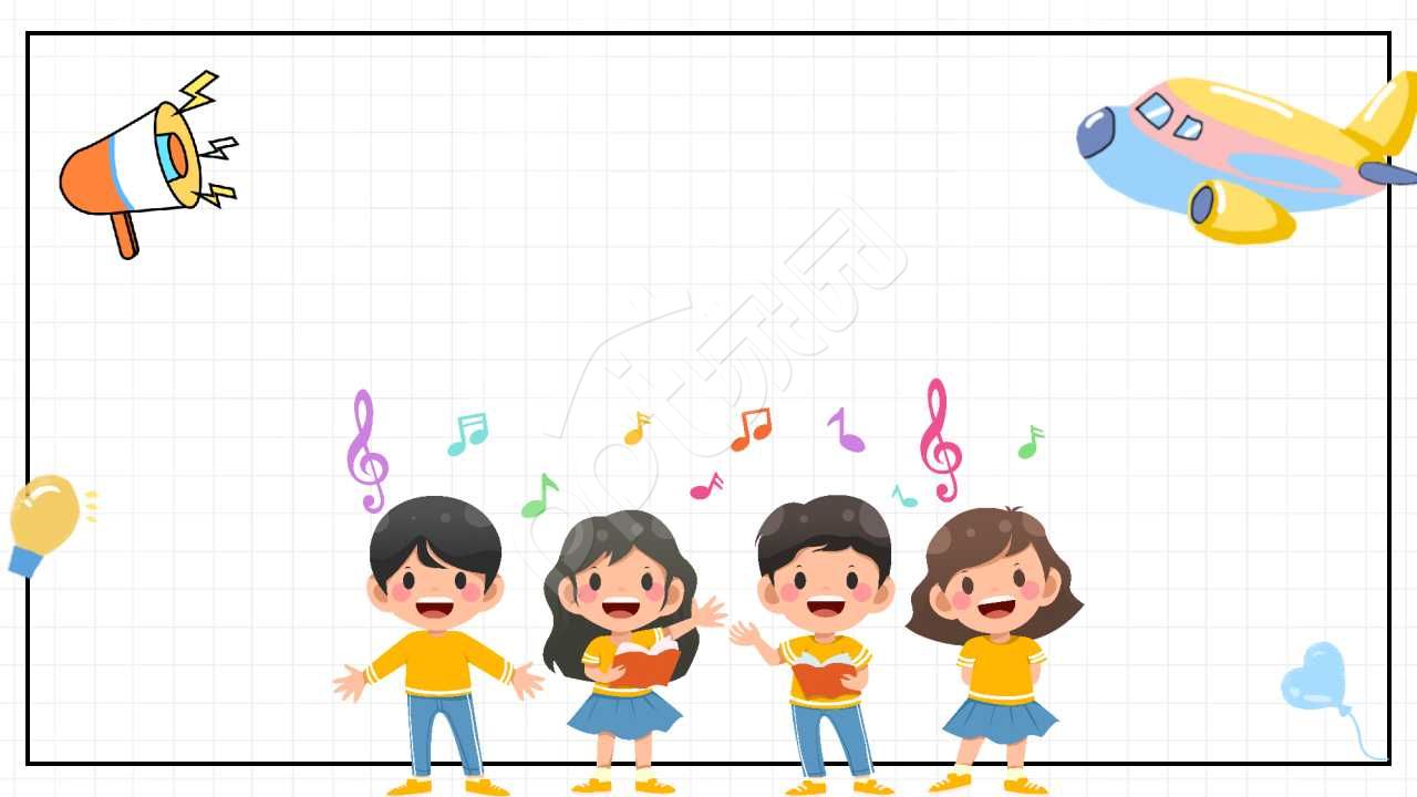 卡通简约宝宝成长相册ppt背景图片