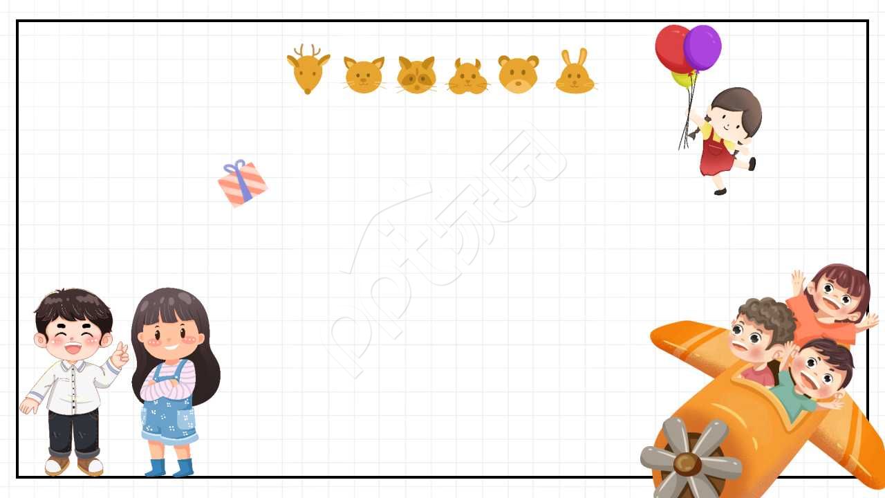 卡通简约宝宝成长相册ppt背景图片