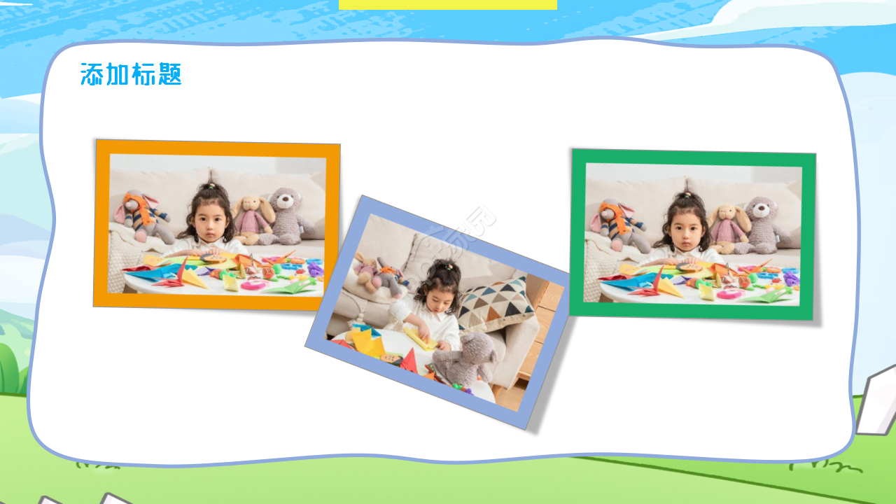 卡通手绘小学生成长毕业纪念册ppt模板