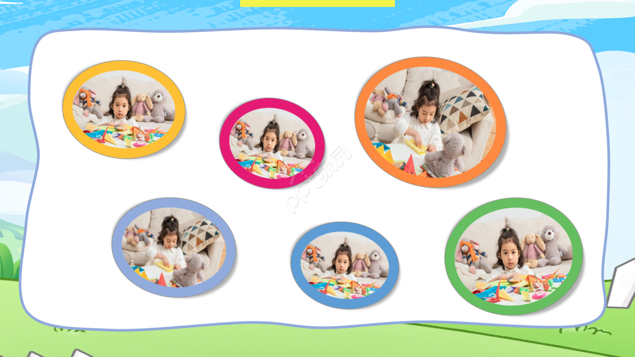 卡通手绘小学生成长毕业纪念册ppt模板