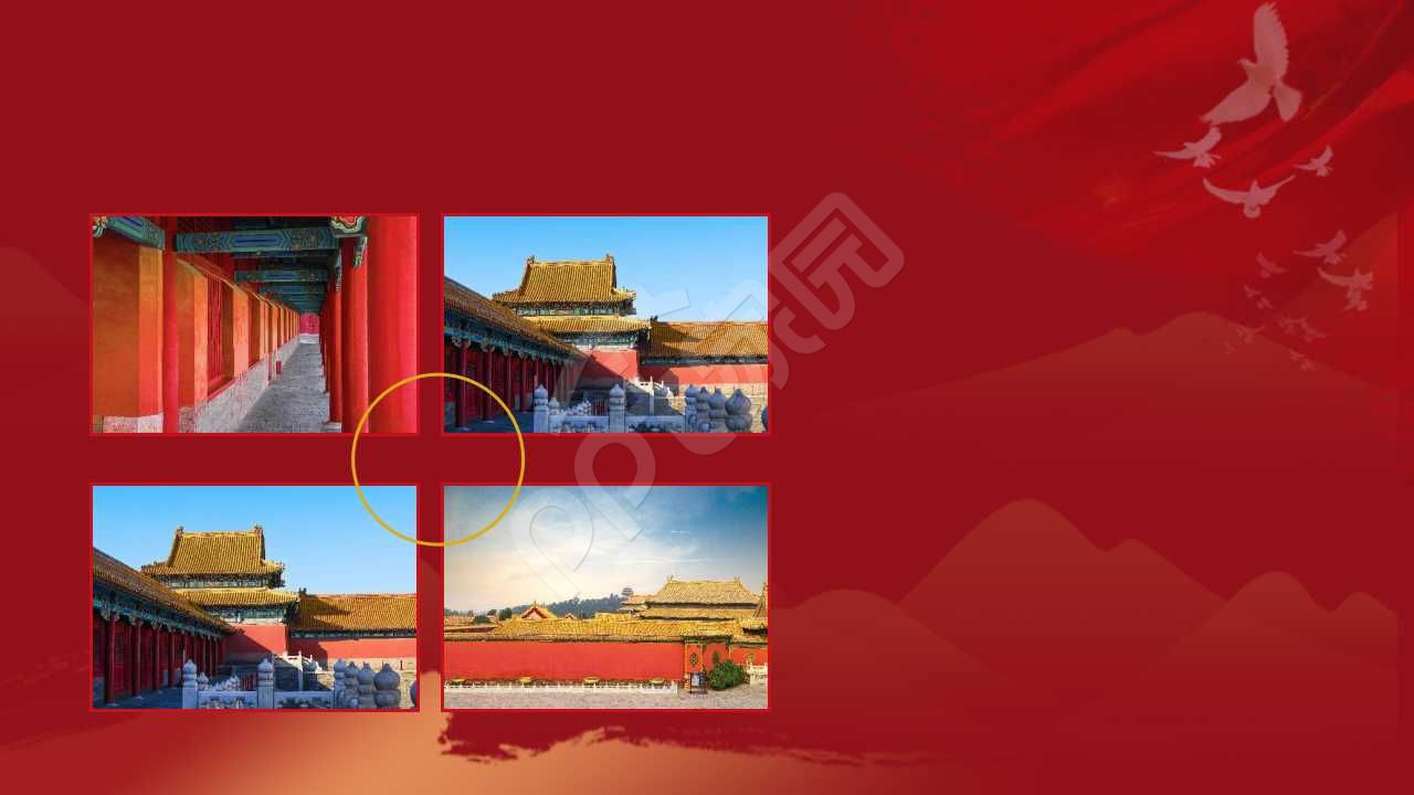 简约红色中国抗日战争ppt背景图片