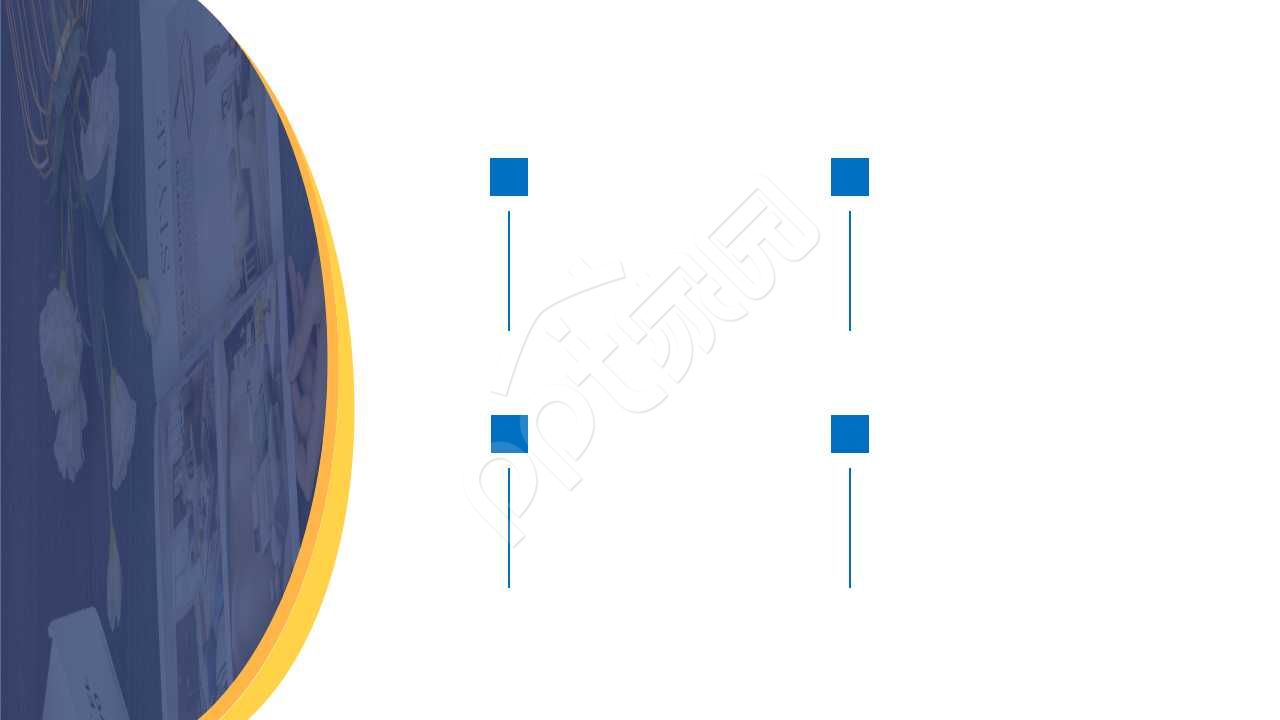 淡雅商务蓝色时钟PPT图片素材