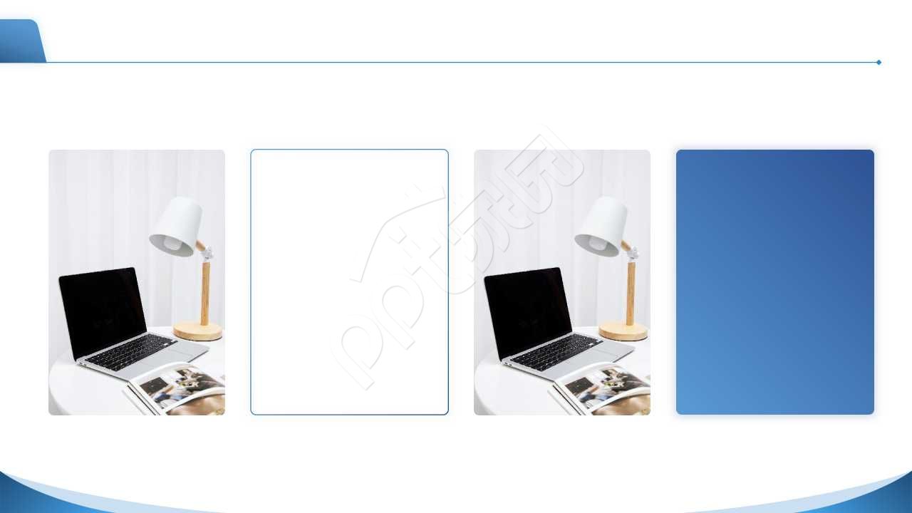 淡雅商务蓝色时钟PPT图片素材