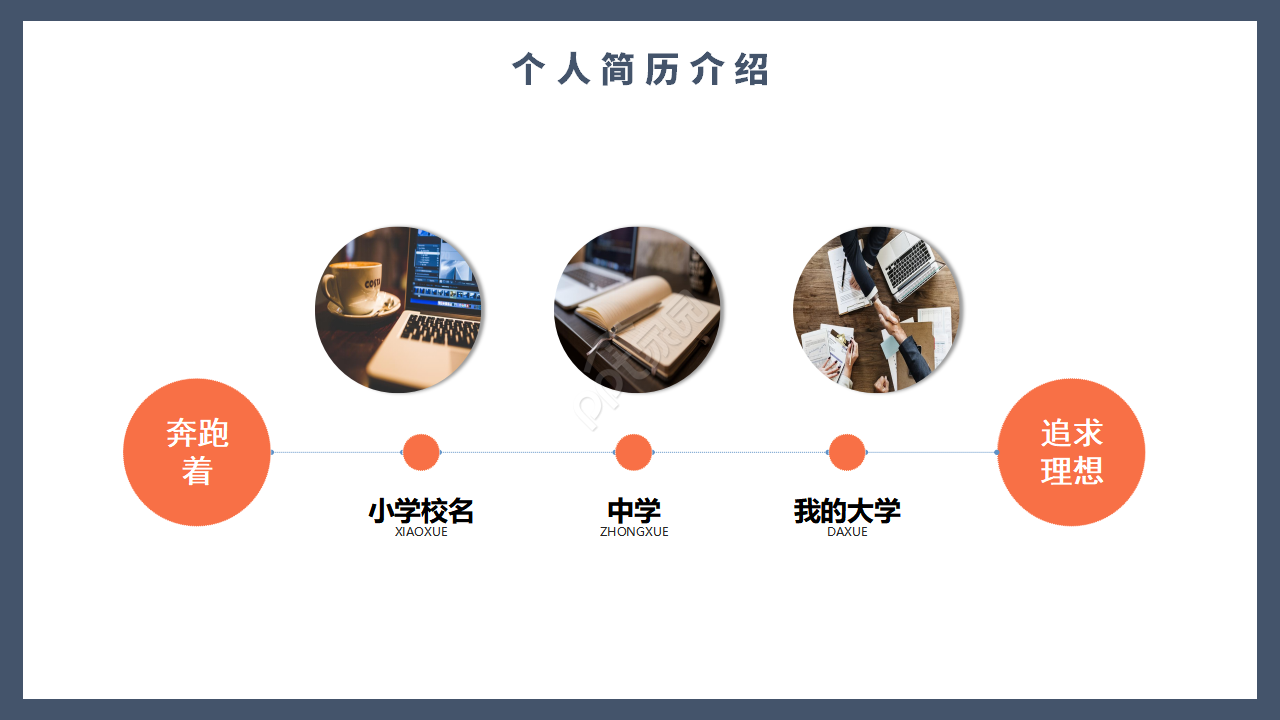 简约商务风格个人竞聘简历求职面试自我介绍ppt模板 