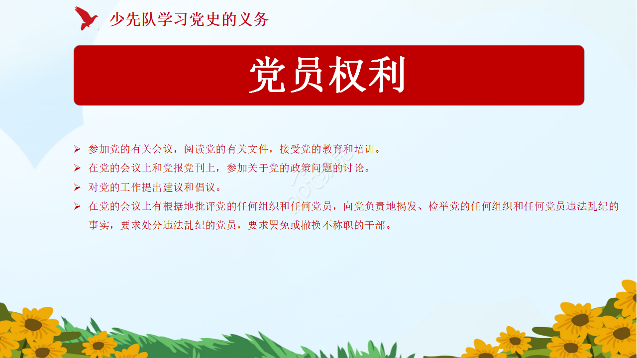 简约手绘中小学少先队学习党史党课ppt模板