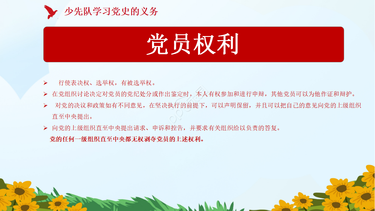 简约手绘中小学少先队学习党史党课ppt模板