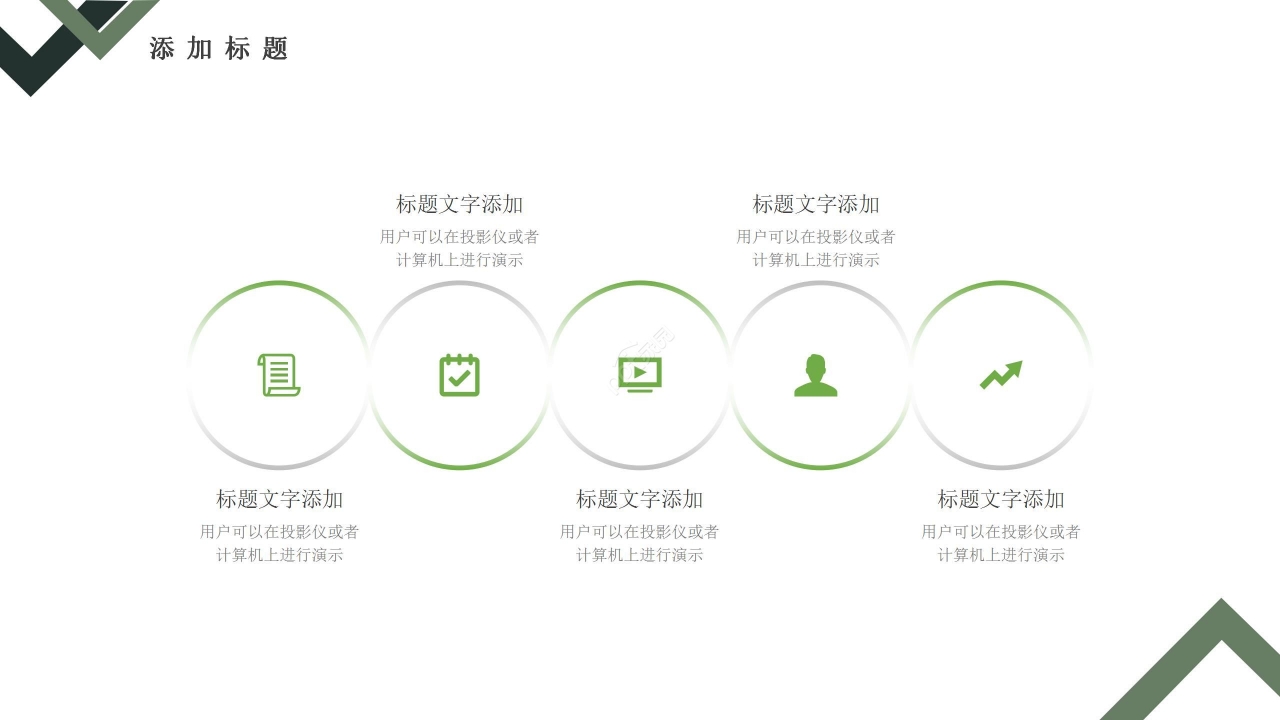 绿色简约商务工作计划项目汇报年中总结PPT模板