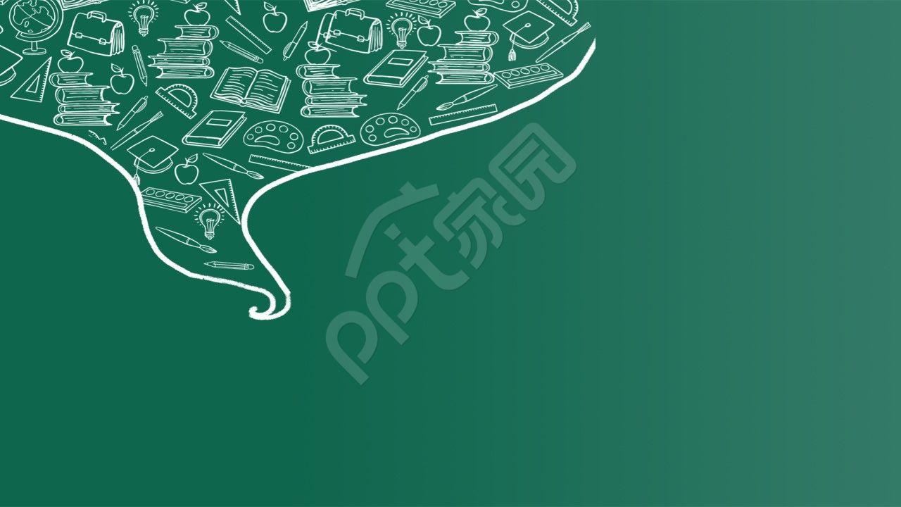 手绘卡通书本ppt背景图片