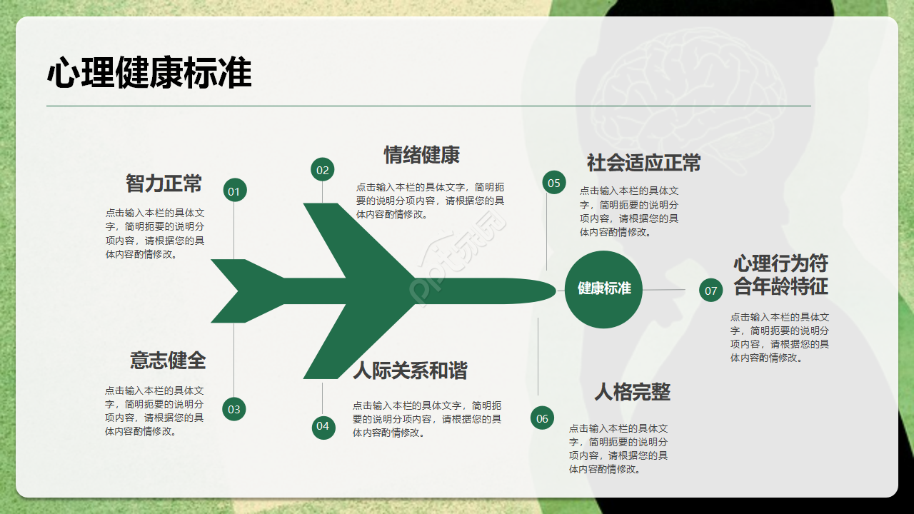 简约风关爱儿童心理健康成长ppt模板