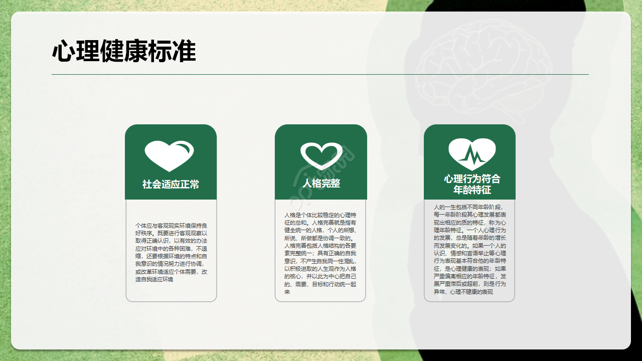 简约风关爱儿童心理健康成长ppt模板