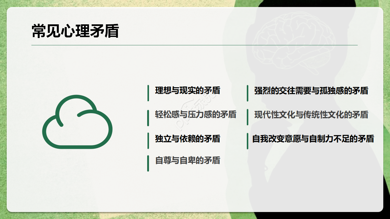 简约风关爱儿童心理健康成长ppt模板