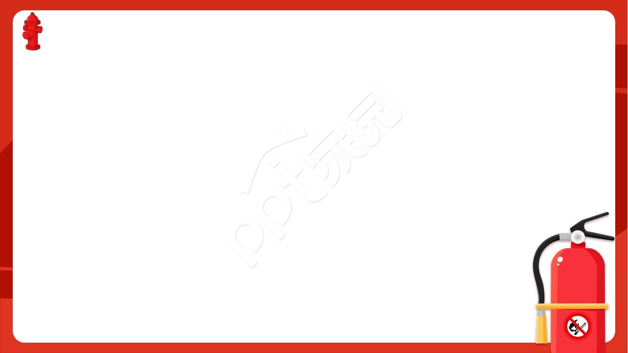 红色简约消防ppt背景图片