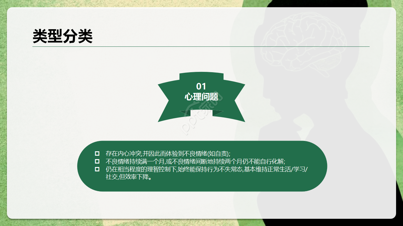 简约风关爱儿童心理健康成长ppt模板
