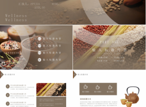 个性商务五谷养生食品行业ppt模板下载推荐