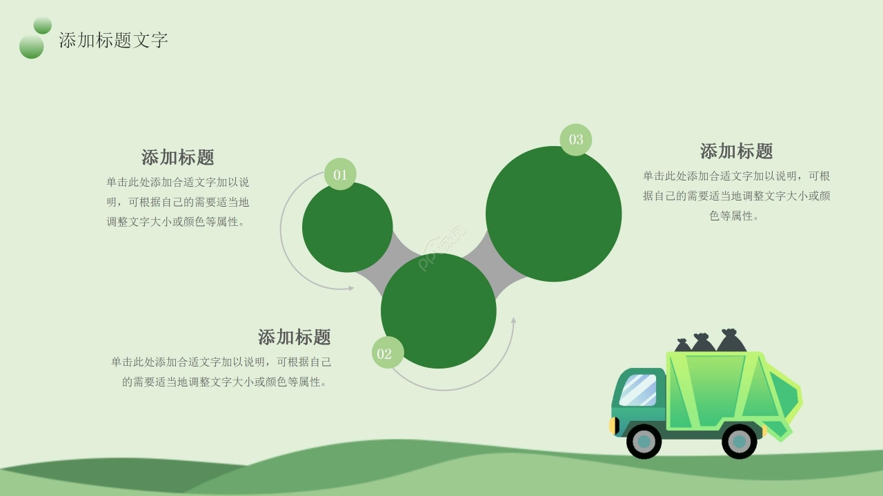 绿色简约低碳环保垃圾分类文明活动宣传ppt模板