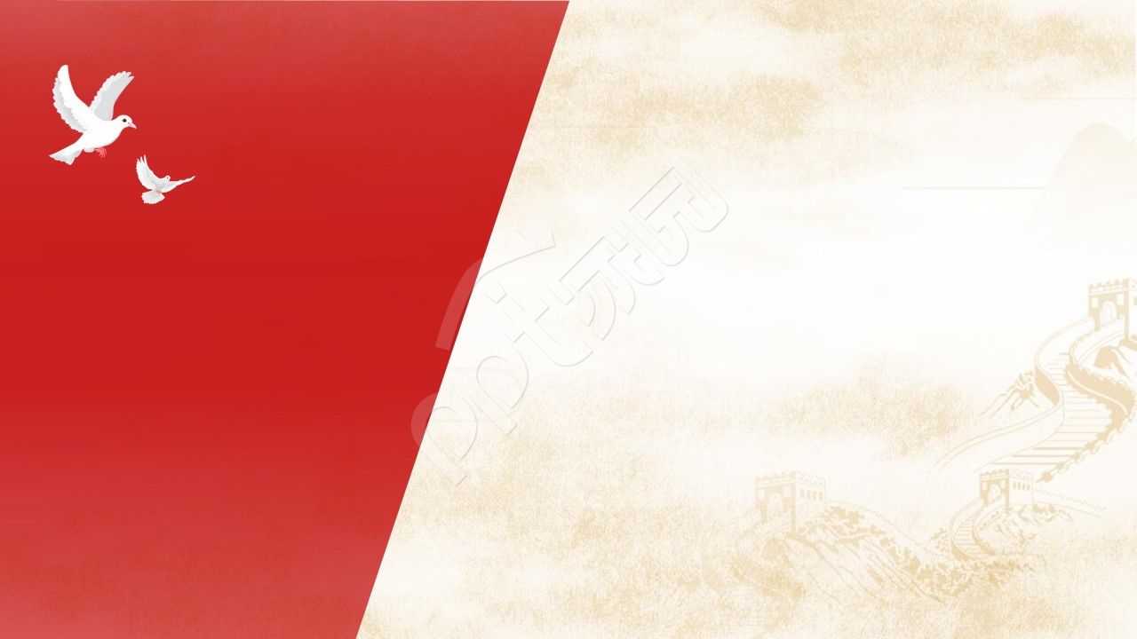 红色简约党史党政ppt背景图片