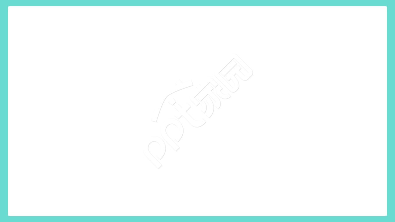 绿色卡通小花边框ppt背景图片