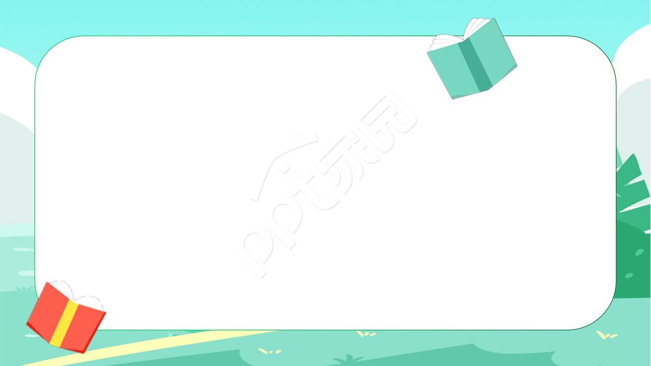 卡通学生小清新边框ppt背景图片