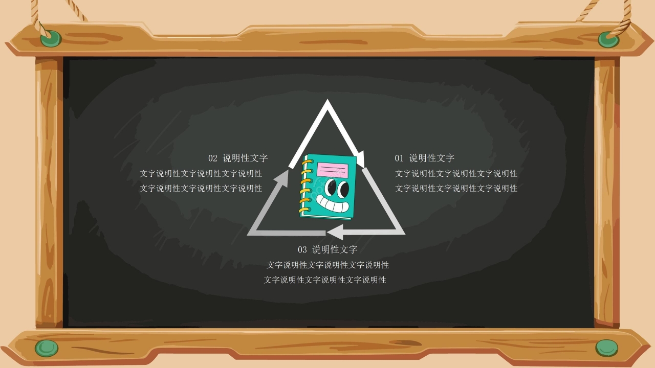 卡通手绘中学生物教学设计教学课件ppt模板