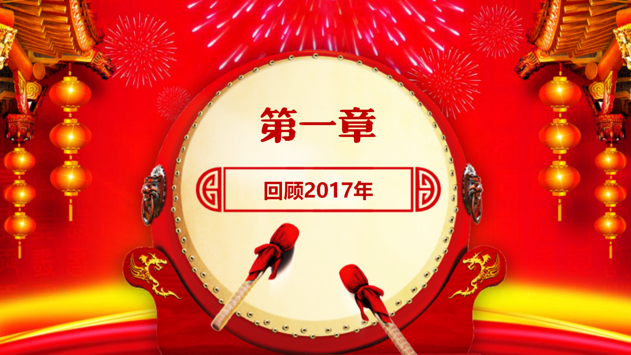 创意时尚喜庆动态狗年元旦晚会ppt模板