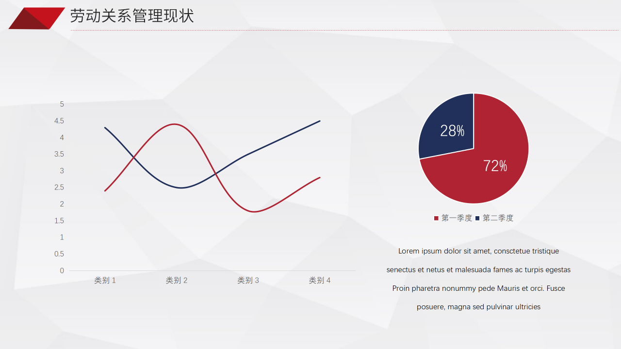 红色简约人事行政年终总结ppt模板