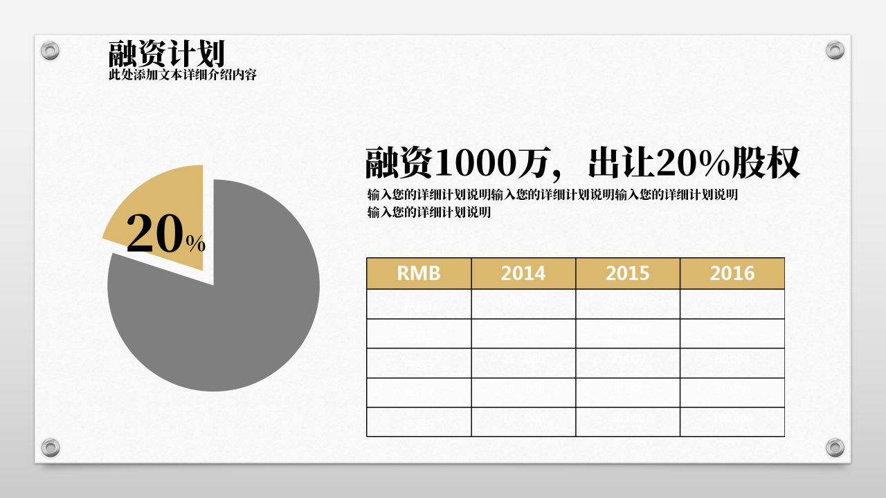 商务简洁商业计划书ppt模板