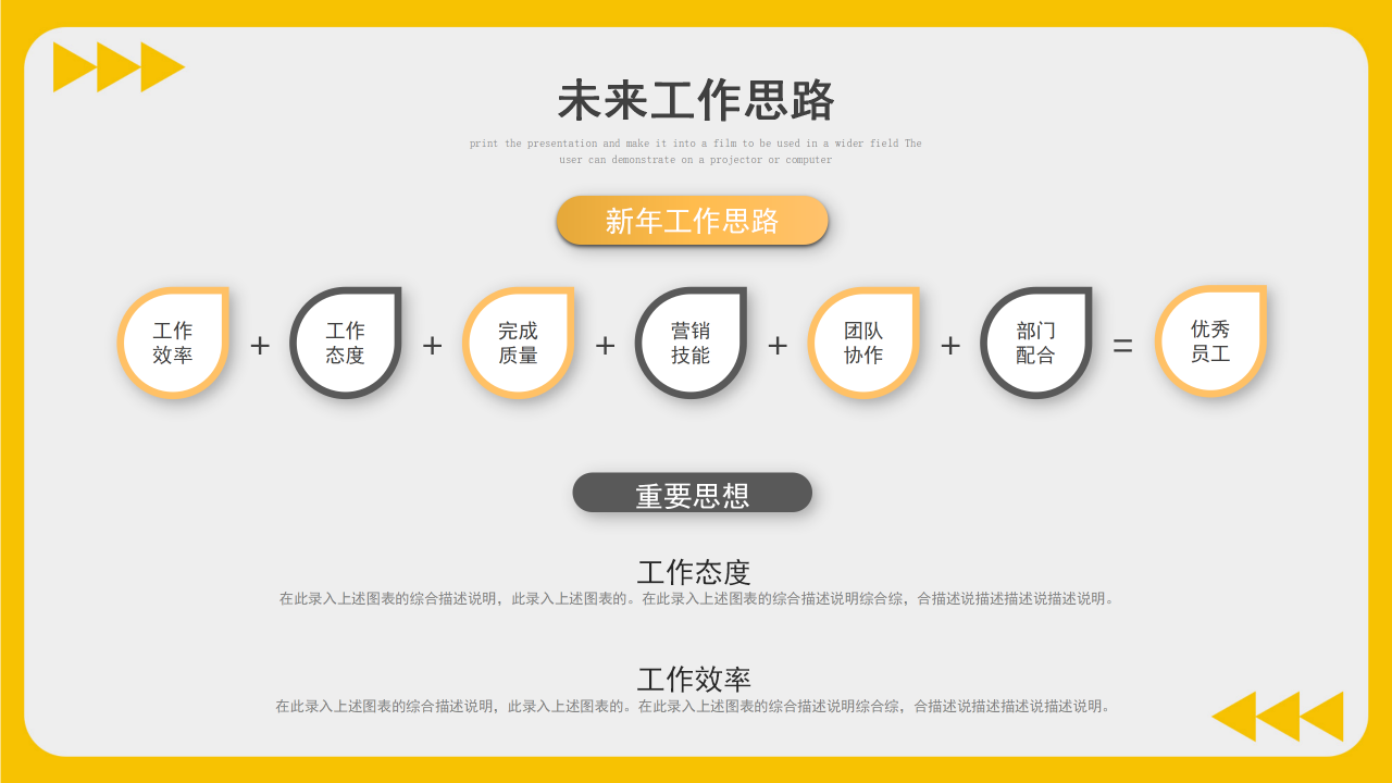 商务简约风年终总结暨新年计划ppt模板