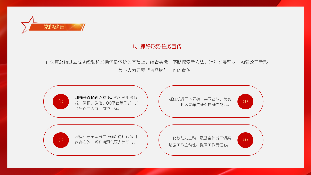基层党支部工作总结PPT模板
